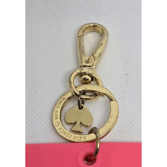 Accessories - Kate Spade New York Gold Metal Spade Logo Key Fob Chain Ring Accessory 04